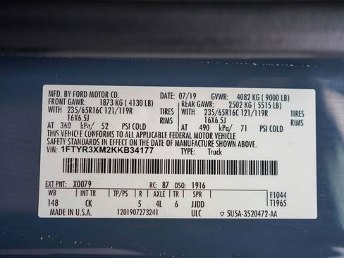 Used 2019 Ford Transit 250 148 High Roof Extended RWD image 26