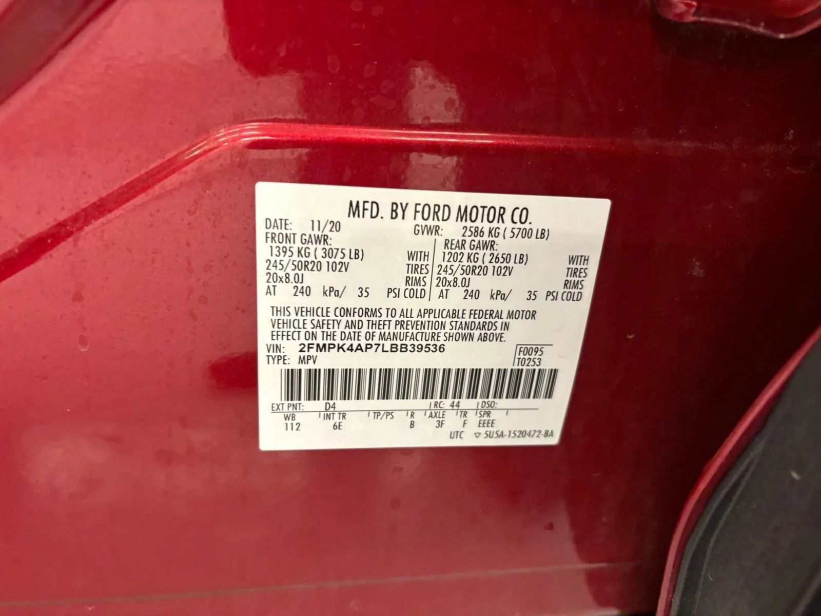 Used 2020 Ford Edge ST w/ Cold Weather Package AWD/4WD image 53