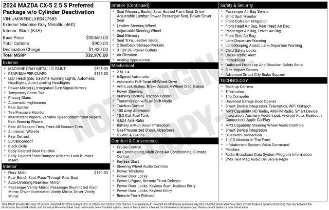 Certified 2024 MAZDA CX-5 AWD 2.5 S w/ Preferred Package image 8