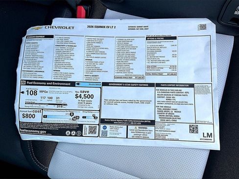 New 2026 Chevrolet Equinox EV LT w/ LPO, All-Weather Mat Package image 14