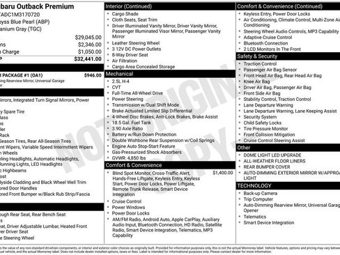 Used 2021 Subaru Outback Premium w/ Popular Package #1 image 7