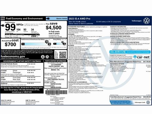 Used 2023 Volkswagen ID.4 Pro image 2