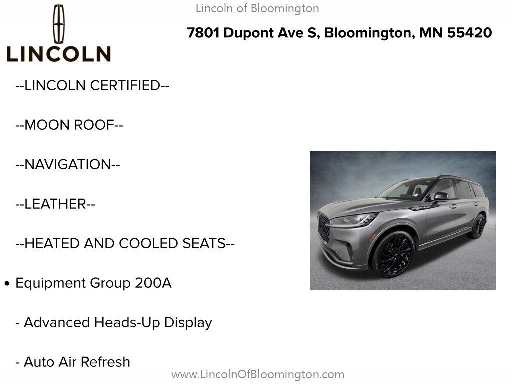 Certified 2025 Lincoln Aviator Reserve w/ Jet Appearance Package AWD/4WD image 5