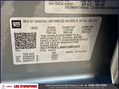 Used 2021 GMC Sierra 1500 AT4 w/ AT4 Preferred Package image 19