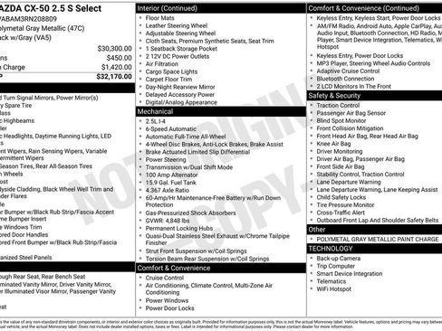 Used 2024 MAZDA CX-50 AWD 2.5 S w/ Select Package image 2