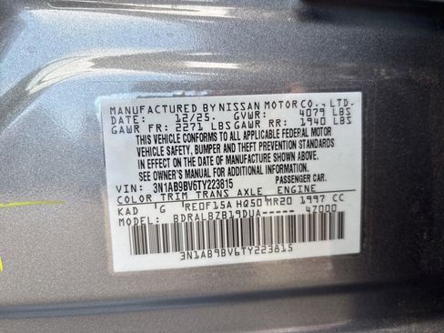 Certified 2026 Nissan Sentra S w/ Floor Mat Package FWD image 12