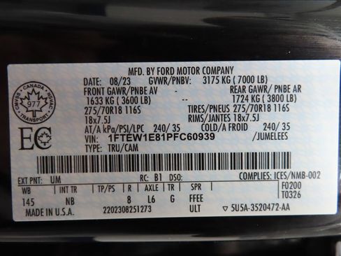 Used 2023 Ford F150 Tremor w/ Equipment Group 402A High AWD/4WD image 81