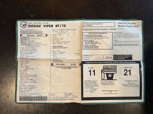 Used 2001 Dodge Viper RT/10 image 38