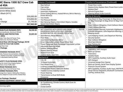 Used 2022 GMC Sierra 1500 SLT w/ SLT Premium Plus Package AWD/4WD image 50