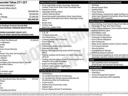 Used 2021 Chevrolet Tahoe Z71 AWD/4WD image 37