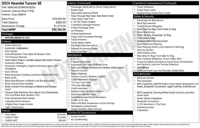 Certified 2024 Hyundai Tucson SE AWD/4WD image 4