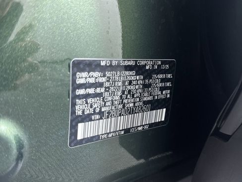 Certified 2026 Subaru Outback Premium w/ Premium/Limited Package 2 AWD/4WD image 12