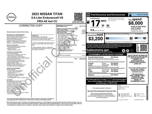 Used 2023 Nissan Titan PRO-4X w/ Pro-4x Utility Package AWD/4WD image 4