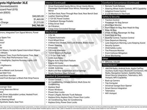 Used 2021 Toyota Highlander XLE FWD image 27