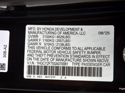 Certified 2025 Honda Accord Sport image 20