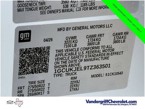 New 2026 Chevrolet Silverado 1500 High Country AWD/4WD image 23