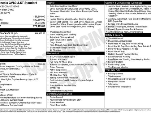 Used 2021 Genesis GV80 3.5T w/ Prestige Package 07 image 31