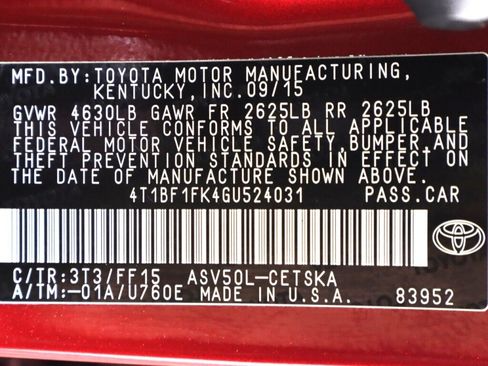 Used 2016 Toyota Camry SE FWD image 39