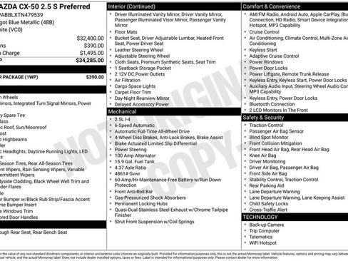New 2026 MAZDA CX-50 AWD 2.5 S w/ Weather Package image 30