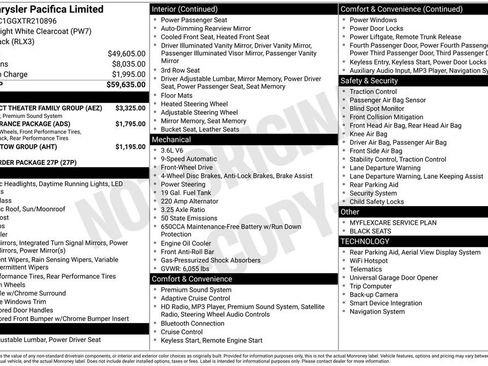 New 2026 Chrysler Pacifica Limited w/ Uconnect Theater Family Group image 6