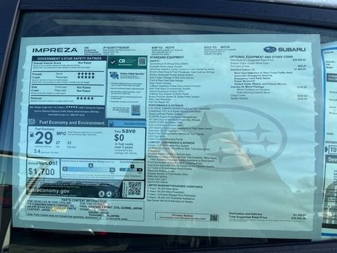 New 2026 Subaru Impreza 2.0i Sport image 30