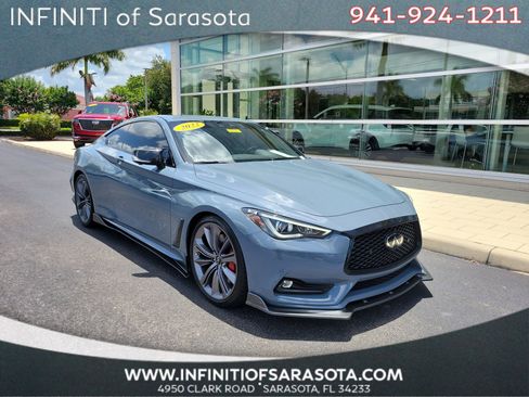 Used 2022 INFINITI Q60 Red Sport 400 w/ Carbon Fiber Package RWD image 1