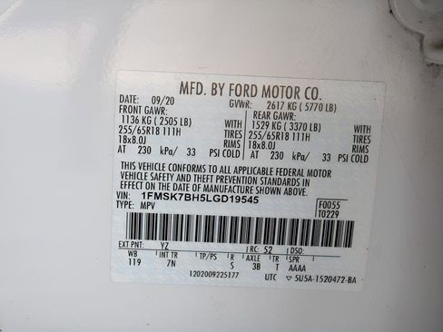 Used 2020 Ford Explorer w/ 3rd Row, Rear Camera, Rever image 25