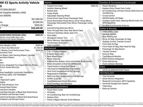 Used 2019 BMW X3 sDrive30i w/ Driving Assistance Package image 30