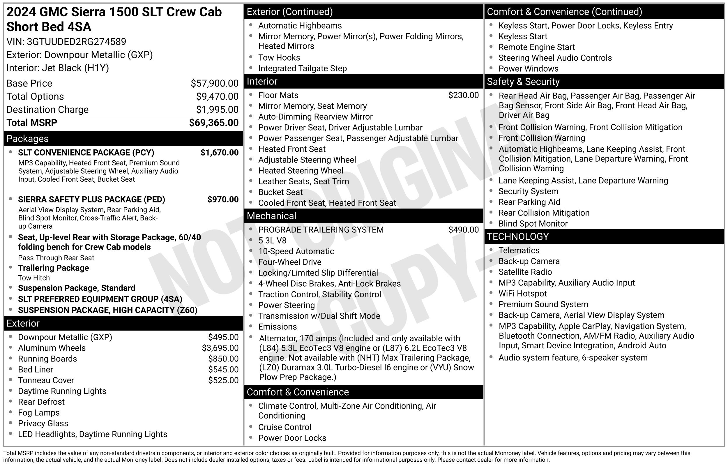 Used 2024 GMC Sierra 1500 SLT w/ SLT Convenience Package AWD/4WD image 41