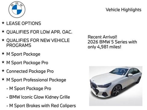 Used 2026 BMW 530i xDrive w/ M Sport Package AWD/4WD image 4