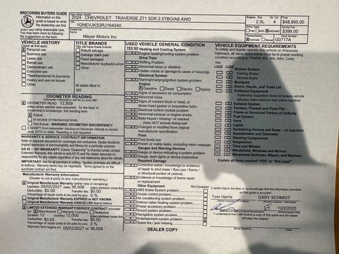 Certified 2024 Chevrolet Traverse Z71 w/ Enhanced Driving Package image 31