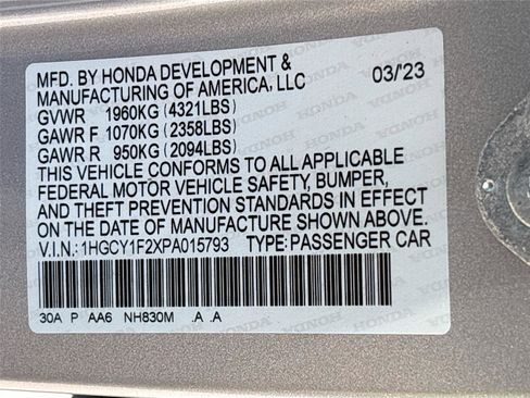 Certified 2023 Honda Accord LX image 33