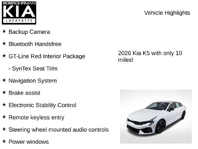 New 2026 Kia K5 GT-Line w/ GT-Line Red Interior Package AWD/4WD image 8