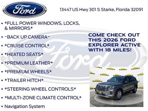 New 2026 Ford Explorer Active w/ Active Comfort Package image 10