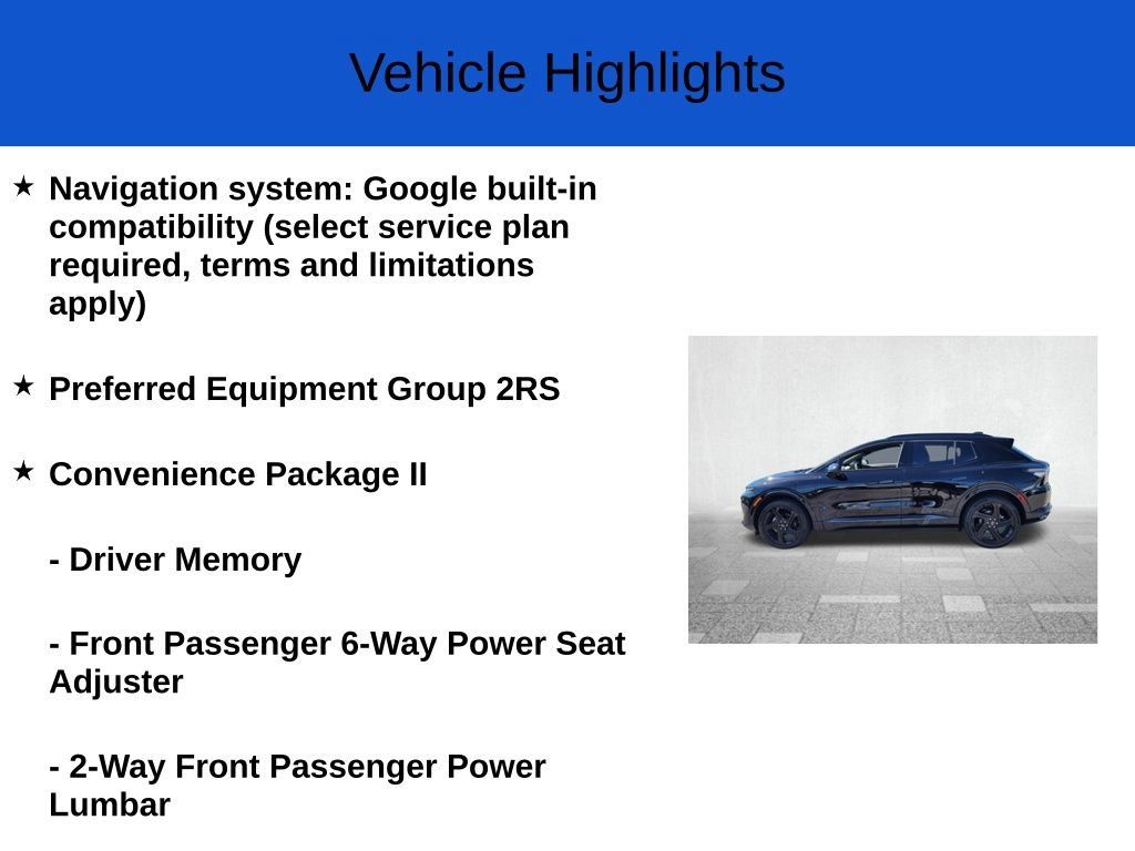 New 2025 Chevrolet Equinox EV RS w/ Active Safety Package 3 AWD/4WD image 2