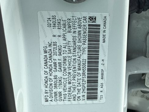 Certified 2024 Honda Civic Sport image 37