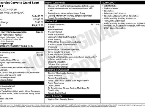 Used 2017 Chevrolet Corvette Grand Sport w/ Battery Protection Package RWD image 22