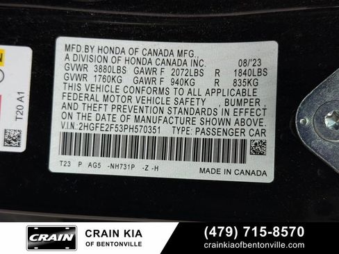Used 2023 Honda Civic Sport image 30