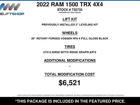 Used 2022 RAM 1500 TRX w/ TRX Level 2 Equipment Group AWD/4WD image 2