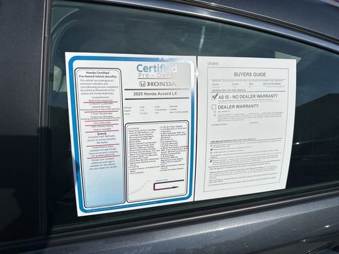 Certified 2025 Honda Accord LX image 11