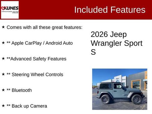 New 2026 Jeep Wrangler Sport S image 4