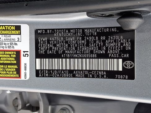 Used 2019 Toyota Camry LE FWD image 26