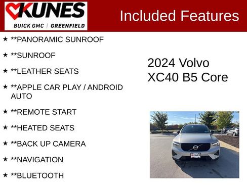 Used 2024 Volvo XC40 B5 Core image 2