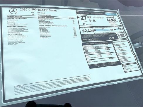 New 2026 Mercedes-Benz C 300 4MATIC Sedan image 13