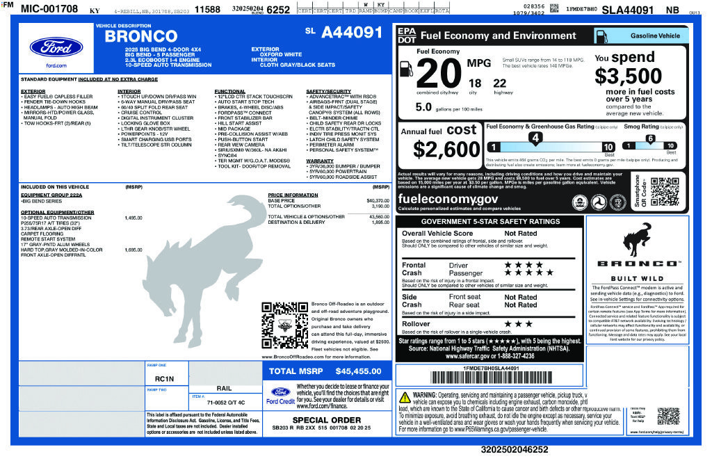 Used 2025 Ford Bronco Big Bend AWD/4WD image 36