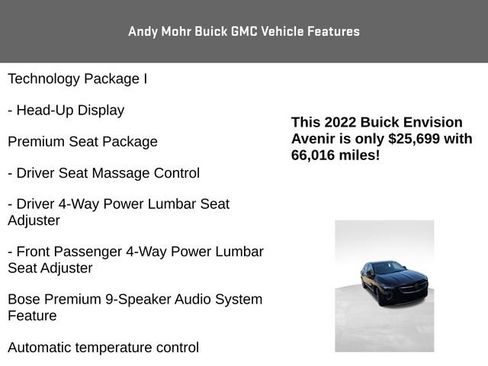 Used 2022 Buick Envision Avenir w/ Technology Package II image 14