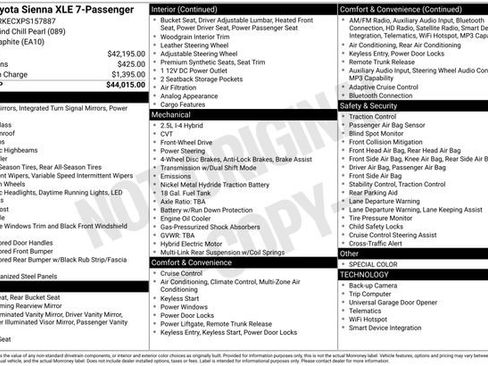 Used 2023 Toyota Sienna XLE FWD image 30