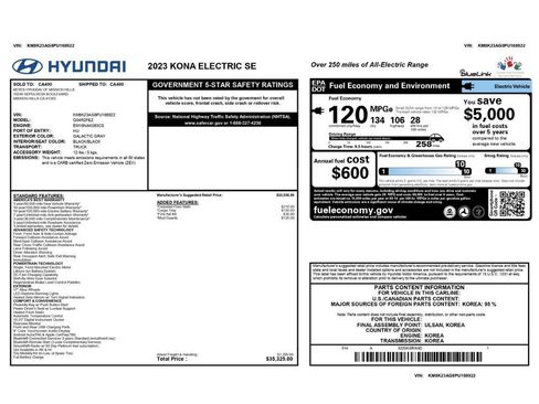 Used 2023 Hyundai Kona SE image 2