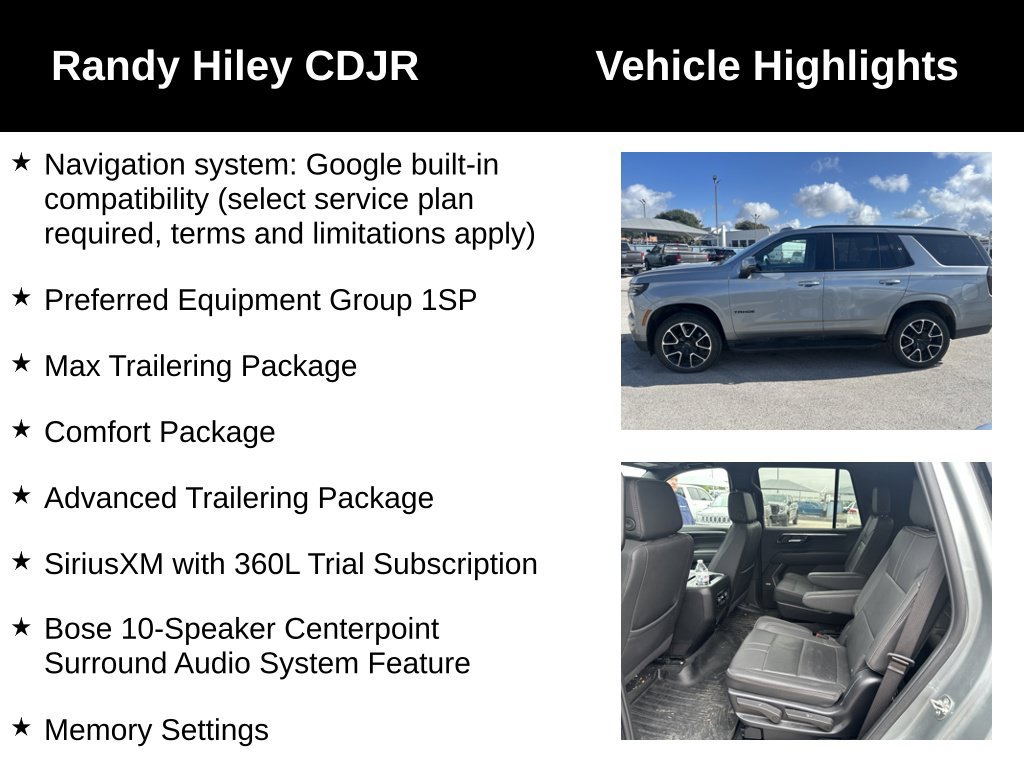 Used 2025 Chevrolet Tahoe RST w/ Comfort Package RWD image 5
