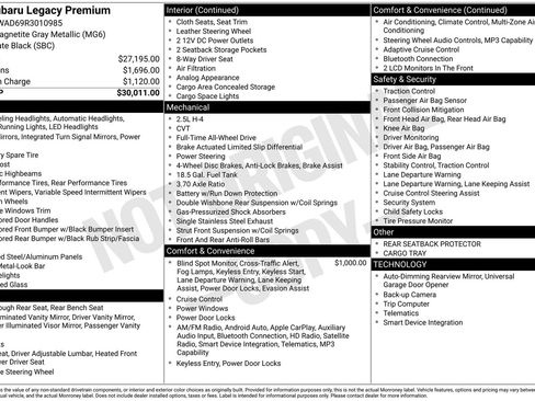 Used 2024 Subaru Legacy Premium image 4